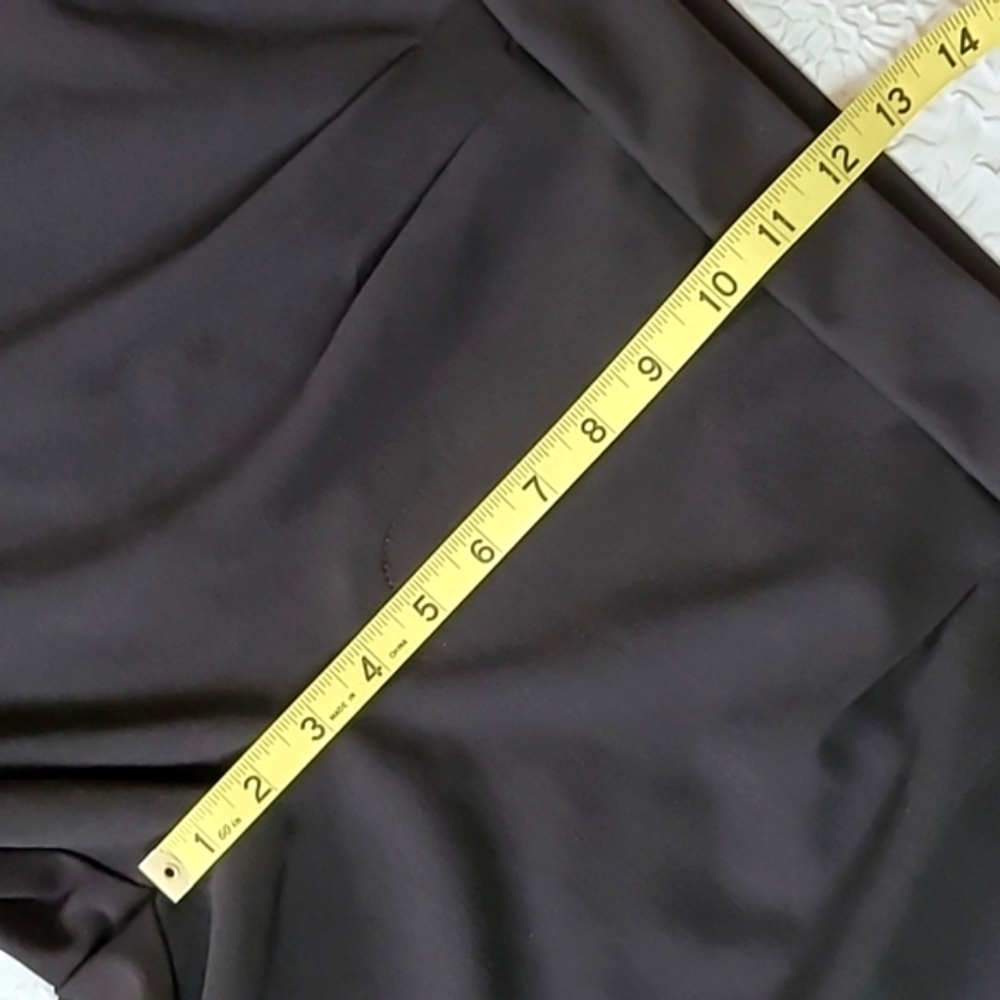 Ann Klein Black Pleaded Wide Leg Highwaist Pull On Ankle Pants, Size M - Picture 10 of 16